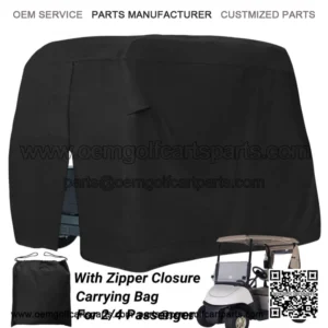 Waterproof Golf Cart Cover Zipper Closure for 2/4 Passenger EZGO Club Car Yamaha