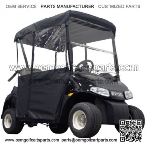 EZGO RXV 2 Passenger Black Enclosure, OEM E-Z-GO RXV Golf Cart Enclosure PF11352