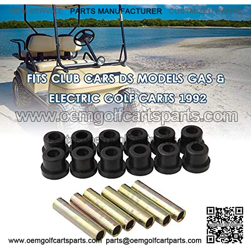 Bushing and Sleeve Kit EZGO TXT 1994 for Club Car DS, Golf Cart Front or Rear Leaf Spring & Front Upper A Arm Suspension,1015583 1012303 1992