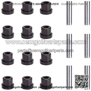 Golf Cart Rear Leaf Spring Bushing Kit for TXT/Medalist 1994-up, DS 1992-up, 12 Bushings 6 Metal Spacers