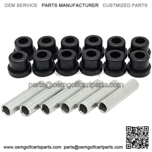 Golf Cart Rear Leaf Spring Bushing and Sleeve Kits for 1981-up Club Car DS & 1994-up EZGO TXT/Medalist,6 Sleeves and 12 bushings,OEM#70291-G01 70289-G02 1012303 1015583