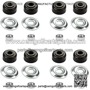 Golf Cart Shock Bushing Kit Fits Club Car 1982&Up DS and Precedent and EZGO 1989&Up TXT Marathon Golf Cart, 4 Shock Bushing Kit for Front and Rear Shocks, Set of 4, Replaces OEM# 1011415