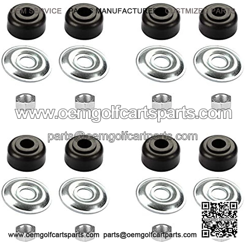 Golf Cart Shock Bushing Kit Fits Club Car 1982&Up DS and Precedent and EZGO 1989&Up TXT Marathon Golf Cart, 4 Shock Bushing Kit for Front and Rear Shocks, Set of 4, Replaces OEM# 1011415
