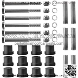 Golf Cart Rear Leaf Spring Bushing and Sleeve & Screw Kit for Club Car DS Gas&Electric 1992 UP
