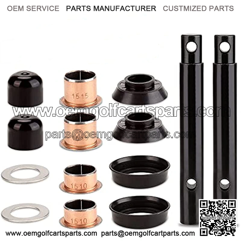 Golf Cart Yamaha King Pin and Bushing Kit Fits Yamaha(G&E) G2/G8/G11/G14/G16/G19/G20 Yamaha Steering Knuckle Kingpin and Bushing Kit OEM #J55-F3516-00, J38-23528-00,J38-23527-00