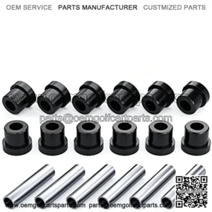 Golf Cart Bushing and Sleeve Kits (OEM #1015583, 1012303) for Club Car DS (1981-Up) and E-Z GO (1994-up) and EZGO TXT/Medalist 1994-up,Front or Rear Leaf Spring Bushing with Sleeve Kits