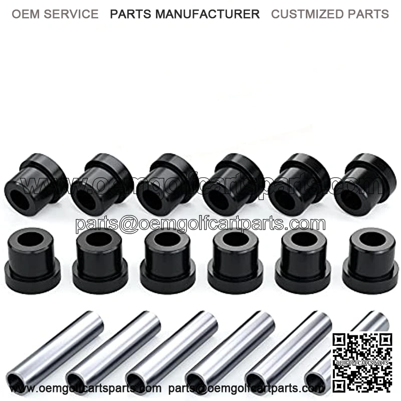 Golf Cart Bushing and Sleeve Kits (OEM #1015583, 1012303) for Club Car DS (1981-Up) and E-Z GO (1994-up) and EZGO TXT/Medalist 1994-up,Front or Rear Leaf Spring Bushing with Sleeve Kits