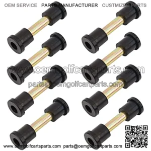Golf Cart Spring Bushings 16Pcs & Sleeve 8Pcs Fits Club Car DS Golf Cart G&E 1981+ and EZGO TXT 1996-2017,Front & Rear/Shackle,1012303 1015583
