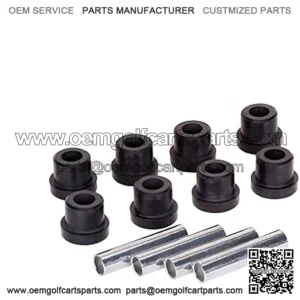 Golf Cart Rear Spring Bushing Kit for Club Car DS 1992-up, EZGO TXT & Medalist 1994-up, 8 Bushings 4 Metal Spacers
