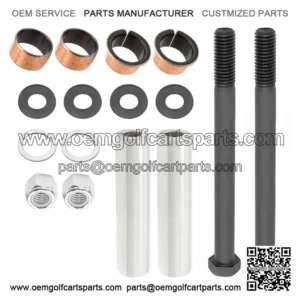 For EZGO TXT/PDS Golf Cart Spindle King Pin Tube Bushings Bolts Washers Kit G&E