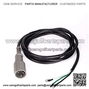 48V Charger Plug for Club Car DS & Precedent 1995-2014 Golf Cart, 3-Pin Male Plug with DC Cordset, Replaces OEM# 101828901 103429001 101128901