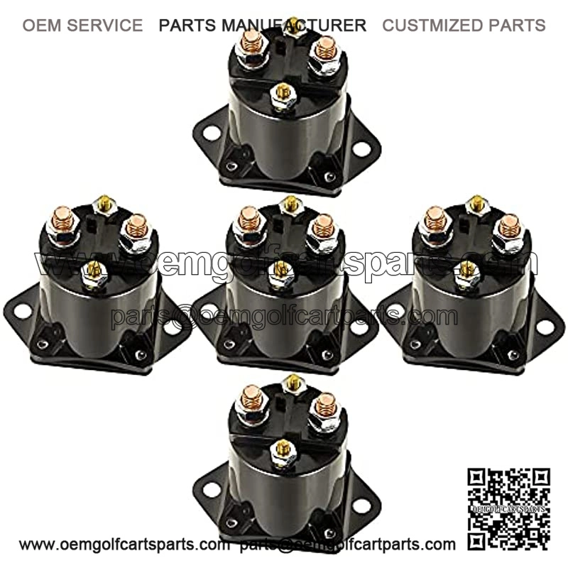5Pcs/Set 36V Solenoids 4 Terminals 8016 for Club Car Golf Carts 1976-1998