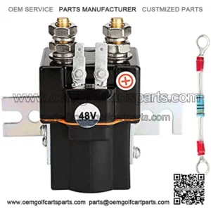 Golf Cart 48V Solenoid for Club Car DS & Precedent 2000-up, with Resistor, OEM# 101908701 102774701 1014947