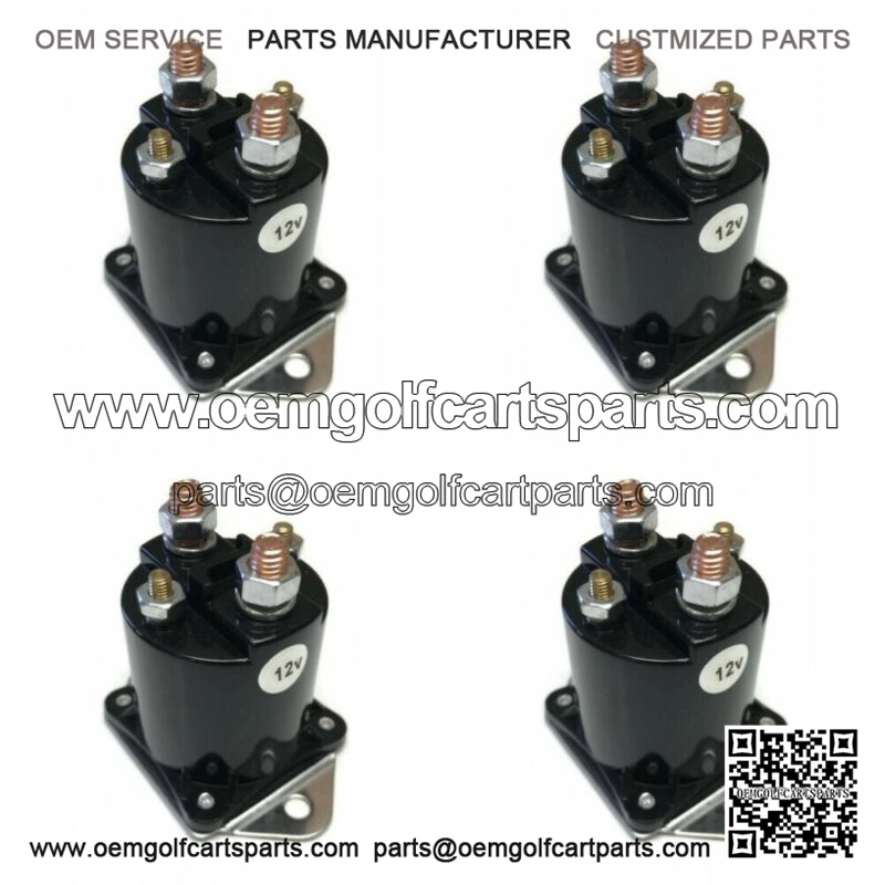 (4) 12V Solenoid Switch 1013609 for 1984-Up Club Car DS, Precedent Gas Golf Cart