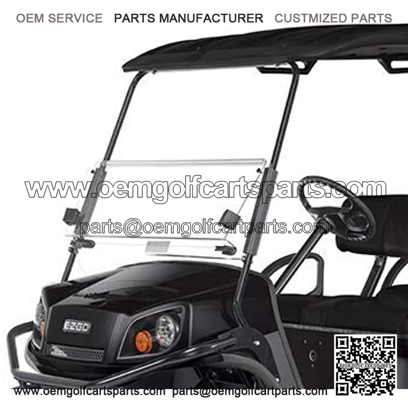 buggies unlimited Express Series S6 / L6 Golf Car Folding Windshield (for Models with 3/4 Inch Struts) (Tinted (Impact Modified))