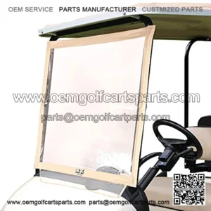 Carro de Golf Parabrisas Plegable para EZGO RXV, Pel??cula Transparente Port??til de PVC Resistente A Impactos A Prueba de Viento