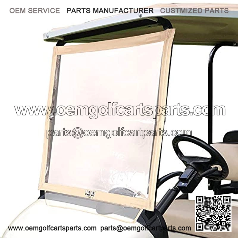 Carro de Golf Parabrisas Plegable para EZGO RXV, Pel??cula Transparente Port??til de PVC Resistente A Impactos A Prueba de Viento