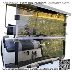 Tinted/Smoke Fold Down Windshield Compatible with 1995-2003 G14 G16 G19 Yamaha Gas and Electric Golf Cart