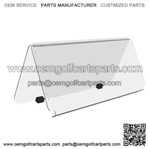 Clear Windshield Compatible with 1982-2000.5 Club Car DS Golf Cart Folding Fold Down Approximate Dimensions 39.25" W X 36.75" H