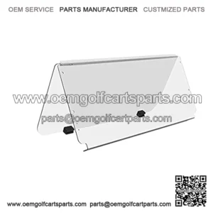 Windshield Compatible with 1982-2000.5 Club Car DS Clear Fold Down Impact Resistant Golf Cart DS Model Approximate dimensions 39.25"W X 36.75"H