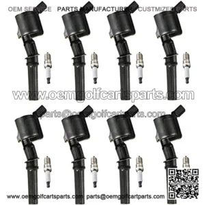 ENA Set of 8 Spark Plug and 8 Ignition Coil Pack Compatible with Ford Mercury 2000 2011 F-150 Lincoln Town Car Grand Marquis Expedition Explorer E-150 Crown Victoria 4.6L Replacement for FD503 SP413