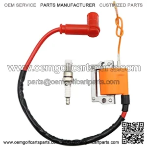 Ignition Coil & Spark Plug Compatible with Yamaha G1 Gas 2 Cycle Golf Cart 1979-1989 ?355-82310