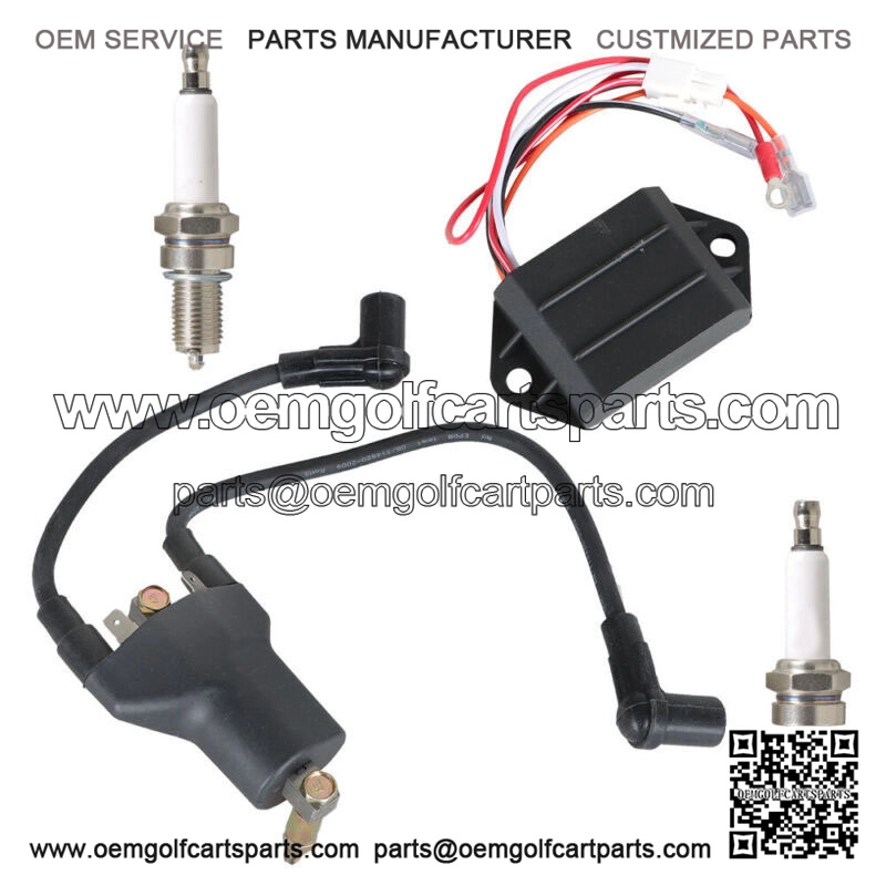 For EZGO Golf Cart 4 Cycle Gas 1996-1998 Ignition Coil CDI Ignitor AC Spark Plug