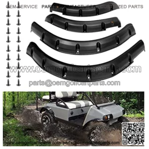 WORLD 9.99 MALL Golf Cart Fender Flares for TXT| Precedent| Yamaha G22| RXV| DS| Yamaha Drive G29 - Set of 4 (Front and Rear)