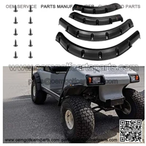Golf Cart Standard Fender Flares Front and Rear for DS 1994-Up Golf Carts with Metal Hardware (Set of 4)