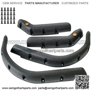 Golf Cart EZGO TXT Standard Front and Rear Fender Flares(4PCS) for EZGO TXT 1998-2013 Gas/Electric Golf Cart with Metal Hardware(Not Fits 48V Electric)