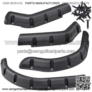 Golf Cart Standard Fender Front & Rear Compatible with EZGO TXT 1998-2013 Gas/Electric Carts with Mounting Hardware