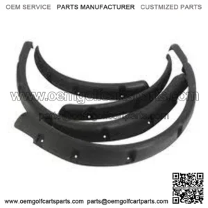 EZGO RXV Golf Cart Fender Flares Set of 4 with Hardware Fits 2008 - 2015