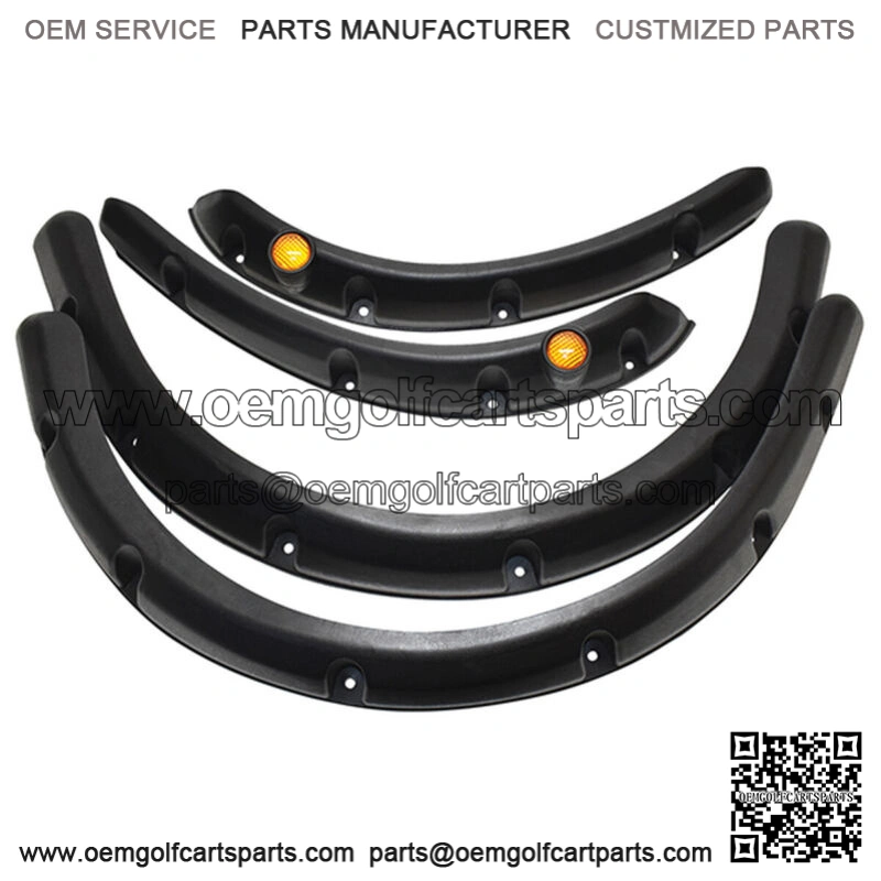 EZGO RXV Golf Cart Fender Flares with Running Lights - Fits 2008 - 2015