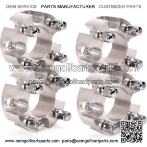 2 Inch Golf Cart Wheel Spacers Adapters for Yamaha EZGO Club Car - 4 Pack,Silver