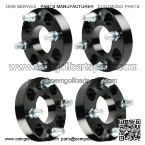 4pcs 1 inch 4x4 Black ATV Wheel Spacers Fit for EZ GO EZGO Club Car Golf Cart