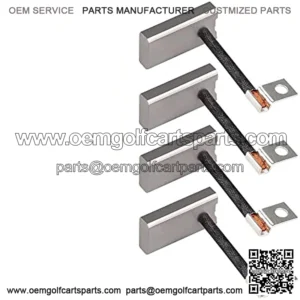 Golf Cart Starter Generator Brush Kit for EZGO, Club Car, Yamaha, OEM# 81-81200 26658-G01 101869302 JF2-81111-00-00 JF2-H1111-00-00, Set of 4