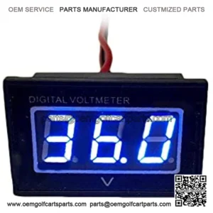 Automotive Authority LLC 36V Golf Cart Digital Volt Meter Battery Gauge for Club Car Yamaha 36 Volts - Blue