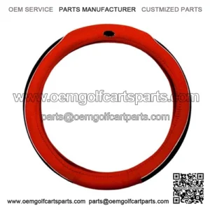 Golf Cart Steering Wheel Cover Universal Red and Black
