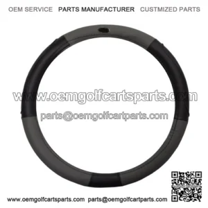 Golf Cart Steering Wheel Cover Universal Black and Grey