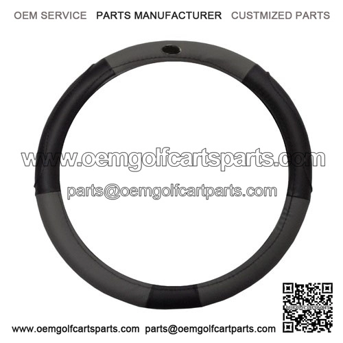 Golf Cart Steering Wheel Cover Universal Black and Grey
