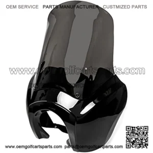 Black & Smoke Tall Fairing Windshield Club Style Kit Compatible with Harley-Davidson Dyna, Super Glide T-Sport FXDXT, FXR
