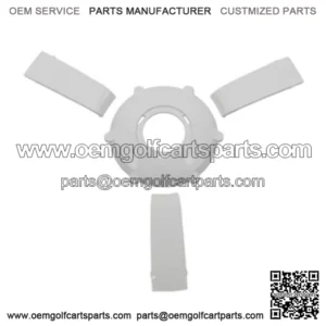 Giazza Golf Cart Steering Wheel Colored Insert Set - White