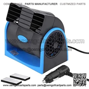 12v Electric Car Dash Fan with Cigarette Lighter Plug for Auto Sedan Vehicle Pickup Van