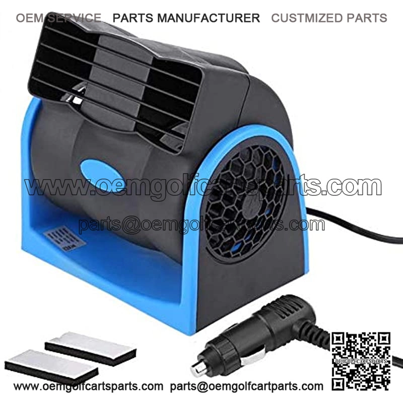 12v Electric Car Dash Fan with Cigarette Lighter Plug for Auto Sedan Vehicle Pickup Van
