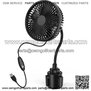 2022 Patent Design Car Fan, USB Powered 6" Electric Car Cooling Fan, 3 Speeds Strong Airflow, Adjustable Base, 360?? Rotation Air Circulation Fan with Flexible Gooseneck for Car Van Truck SUV RV Sedan