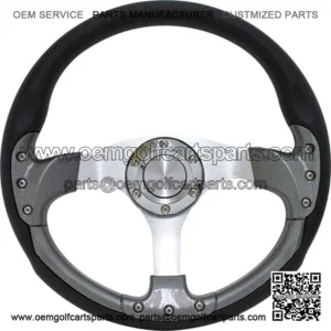 Yamaha 14" Carbon Fiber Golf Cart Steering Wheel Kit (Fits ALL 1975 - Up)