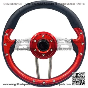 13" Golf Cart Steering Wheel Red For EZGO