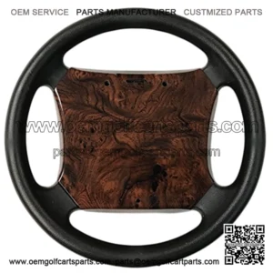Yamaha Golf Cart Steering Wheel Scorecard Cover in Dark Burled Woodgrain (FITS G14, 16, 19, 22 and Some Drive Models)