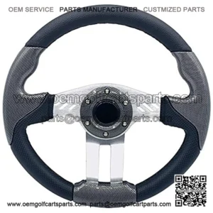 12.5 Inch Golf Cart Steering Wheel Carbon Fiber For Golf Cart Club Car DS & Precedent, TXT/RXV Yamaha (5115)