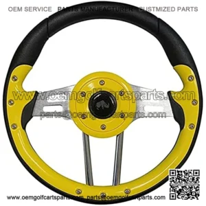 4 Golf Cart Steering Wheel (Yellow)